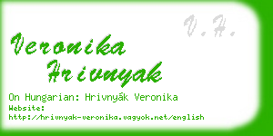 veronika hrivnyak business card